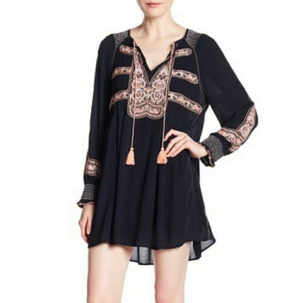 Free People Wind Willow Embroidered Tunic